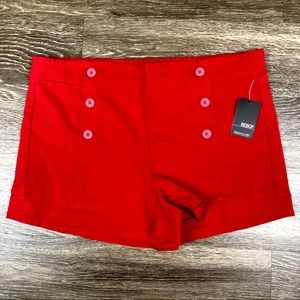 Bebop High Waisted Pull On Button Shorts Vintage